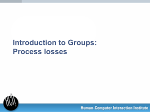 Group process losses