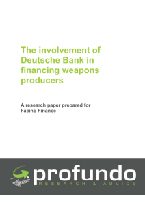 Deutsche Bank and weapons