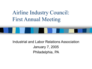 Airline Industry Council: Kick-off Meeting