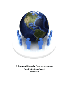 Advanced Speech Communication