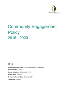 Community Engagement Policy 2015-20