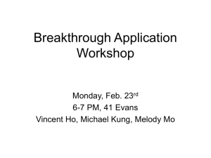 Breakthrough Application Workshop (2.23.09).