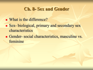 Ch. 11- Sex and Gender