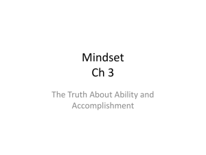 Mindset presentation, chapter 3
