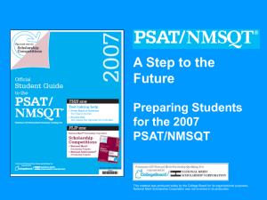 What is the PSAT/NMSQT - Brockton Public Schools