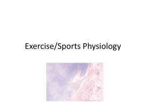 Exercise/Sports Physiology