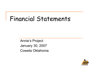 Financial Statements in Agriculture