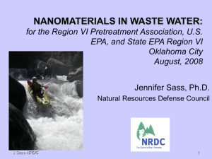 Nanomaterials in Wastewater - Region VI Pretreatment Association