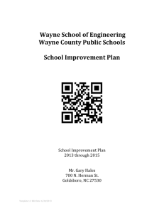 School Improvement Plan - Wayne School of Engineering
