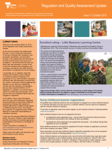 Regulation and Quality Assessment Update, Issue 17, October 2015