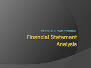 Financial Statement Analysis by Tamondong, Cecille