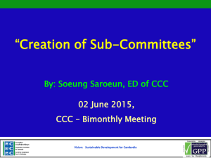 Mr. Soeung Saroeun_Creation of Sub Committees based on CCC