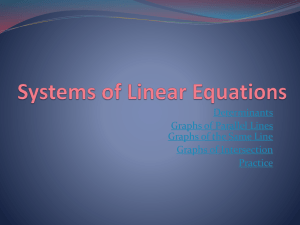 Systems of Linear Equations