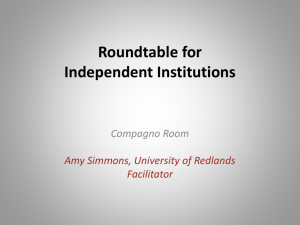 Roundtable for Independent Institutions