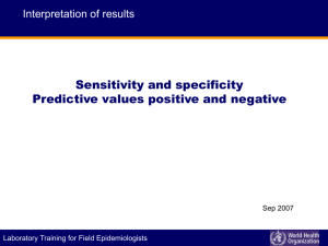 Sensitivity? - World Health Organization