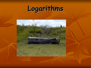 Logarithms - TeacherWeb