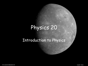 Physics 20 - Scott Collegiate