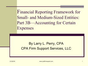 Financial Reporting Framework for Small- and