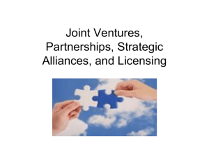 Shared Growth/Shared Control Strategies: JVs