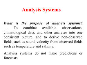 Analysis Systems - NPS Department of Oceanography