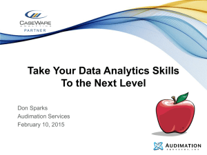 Take your Data Analytics to the next level