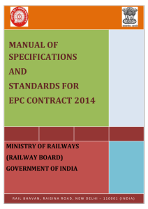manual of specifications and standards for epc
