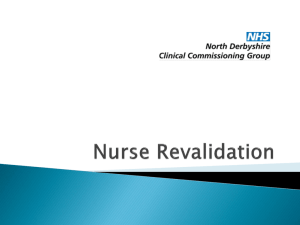 Nurse Revalidation - North Derbyshire CCG