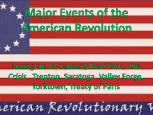 American Revolution Events PPT