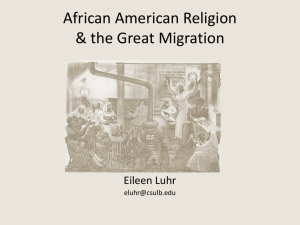 African American Religion and the Great Migration