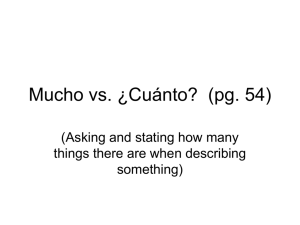 Ch. 2 - Paso II - Mucho & Cuanto
