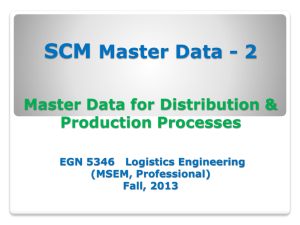 3. SCM Master data