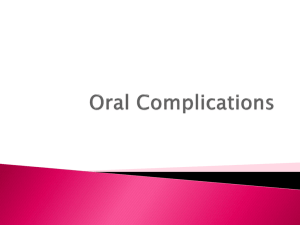 Oral Complications