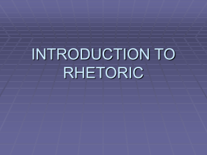 Introduction to rhetoric