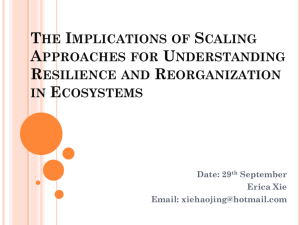 Implication for resilience of ecosystem