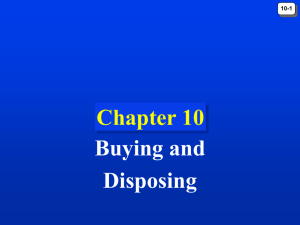 Chapter 10: The Purchase Situation, Postpurchasae Evaluation, and