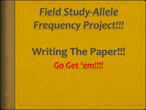 Allele Frequency Project Study PowerPoint!!!