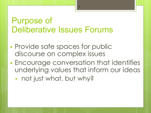 Public Issues Forum