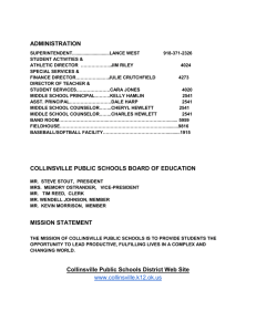 Student Responsibilities - Collinsville Public Schools