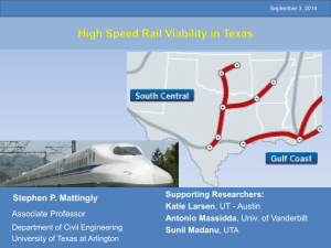 Revisiting High Speed Railways in the US: Assessing Their Future