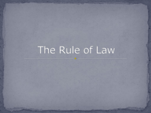 The Rule of Law - Ryan Brown's SSED 412W Website