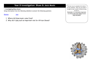 Year 8 investigation: Blues & Jazz Music