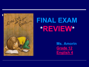 Final Exam REVIEW ppt
