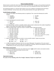 Physics Foundation Worksheet Welcome back to real life after (what