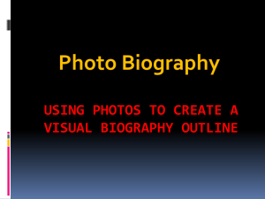Using Photos to Create a Visual Biography Outline