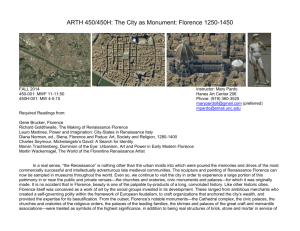The City as Monument: Florence 1250–1450