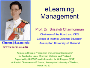 SCITplus Version I (Cont.) - Prof.Dr.Srisakdi Charmonman