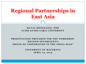 Regional Partnership in East Asia
