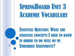 SB Unit 3 Academic Vocabulary