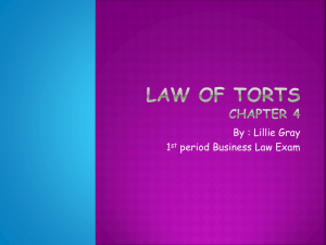 Law of Torts Semester Exam
