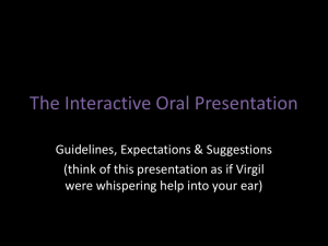 The Interactive Oral Presentation
